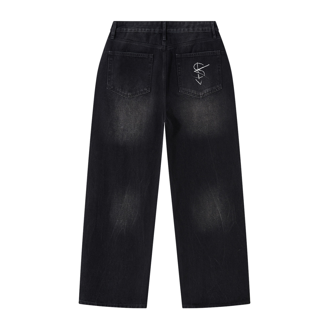Men's Vintage Wash Wide Leg Jeans